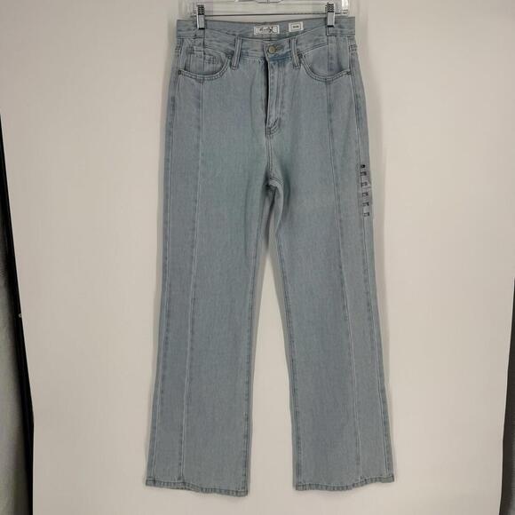 Kancan jeans womens 27 light wash 90's flare denim festival 70s retro hippie - Picture 1 of 7